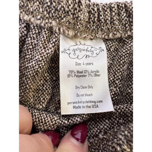 Persnickety Girls Red Cardigan And Brown Wool Blend Pants USA Made Size 4 - Picture 13 of 16